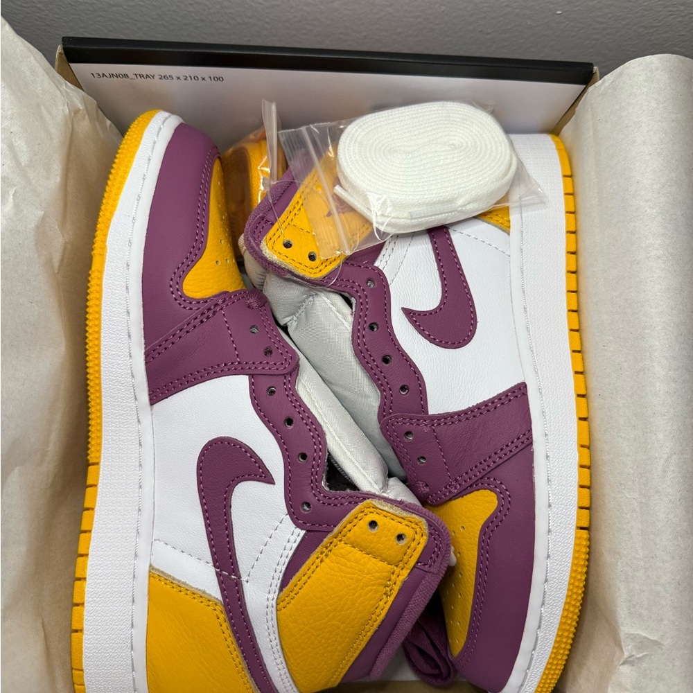 Jordan Kids Sneakers Purple Yellow White